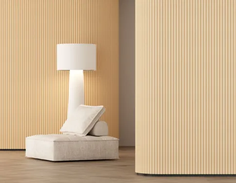 Flexible Fluted Wood Wall Panels MDF Interior Wall Panel